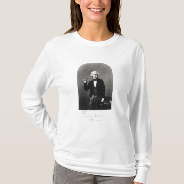 Camiseta Retrato de Michael Faraday (Anverso)