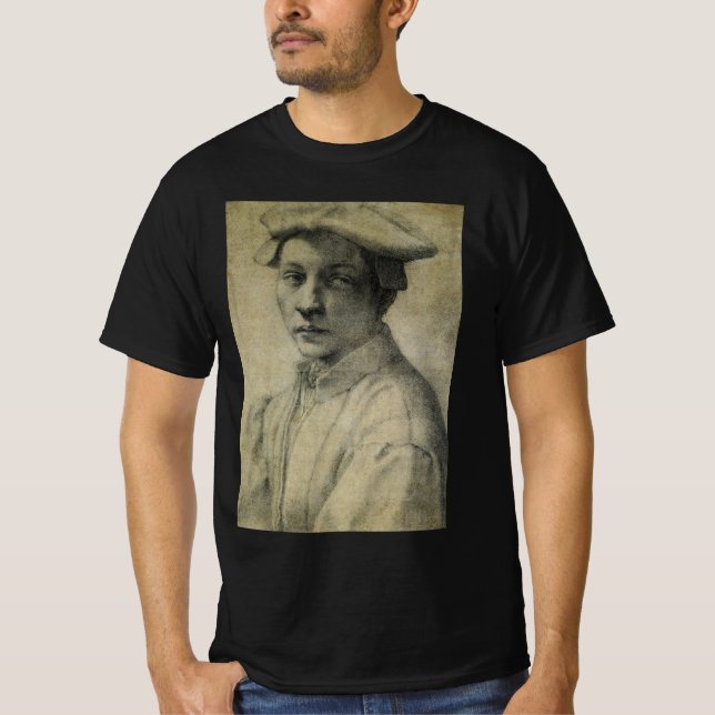 Camiseta Retrato de Miguel Ángel de Andrea Quaratesi (Anverso)