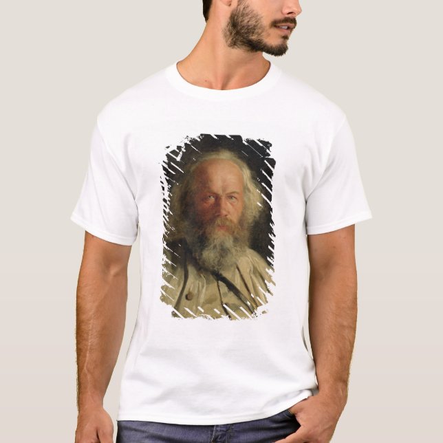 Camiseta Retrato de Mikhail Alexandrovich Bakunin 1871 (Anverso)
