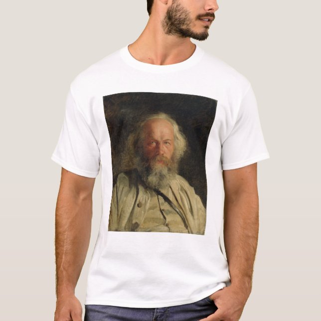 Camiseta Retrato de Mikhail Alexandrovich Bakunin 1871 (Anverso)