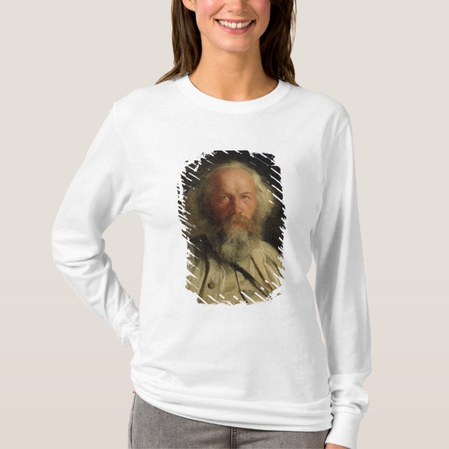 Camiseta Retrato de Mikhail Alexandrovich Bakunin 1871 (Anverso)