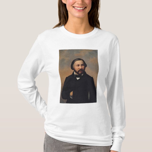 Camiseta Retrato de Mikhail Ivanovich Glinka, 1850s (Anverso)
