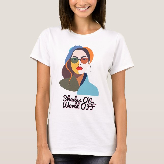Camiseta Retrato de mujer abstracta y elegante (Anverso)