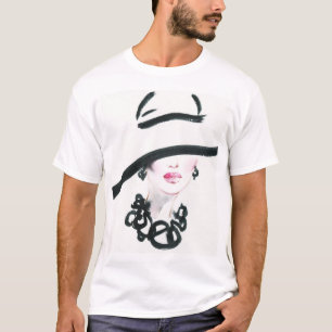 Camiseta Retrato de mujer acuarela, deslumbramiento abstrac