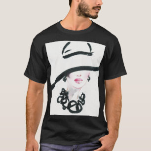 Camiseta Retrato de mujer acuarela, deslumbramiento abstrac