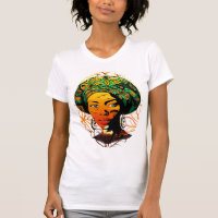 Retrato de mujer africana con puesta de sol