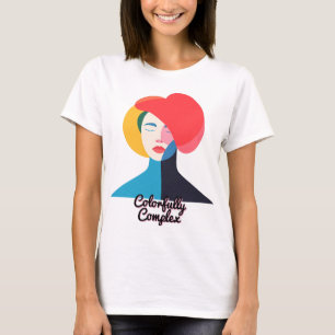 Camiseta Retrato de mujer colorida abstracta