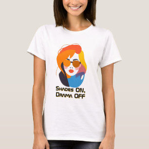 Camiseta Retrato de mujer elegante y audaz