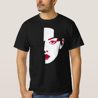 Camiseta Retrato de mujer en bloque - Diseño de arte modern