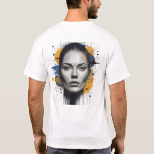 Camiseta Retrato de mujer realista Arte abstracto regalo mo