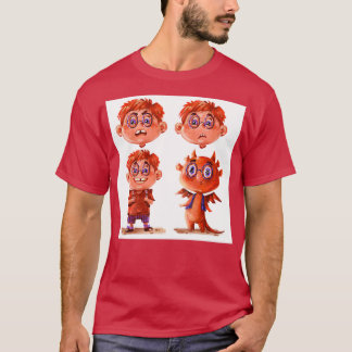 Camiseta Retrato de niño dragón