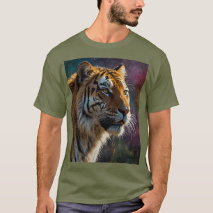 Camiseta Retrato de Noble Tiger Painterly