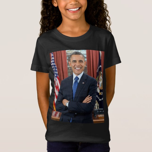 Camiseta Retrato de oficina oval, Obama Barack Presidente d (Anverso)