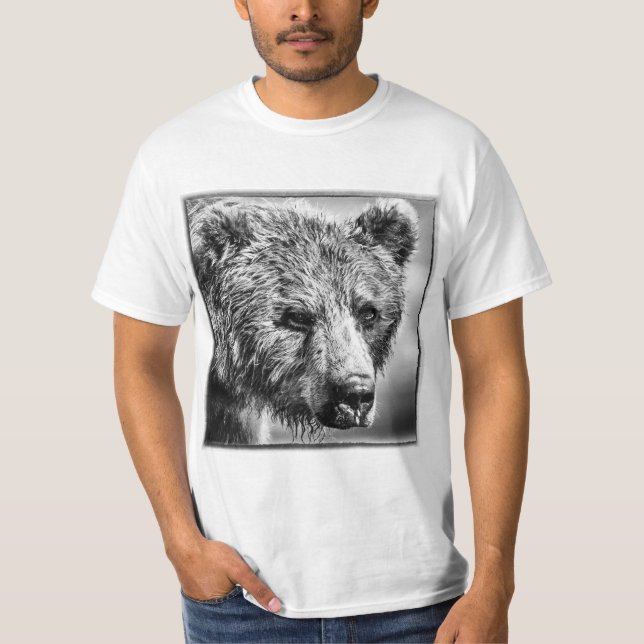 Camiseta Retrato de oso pardo (Anverso)