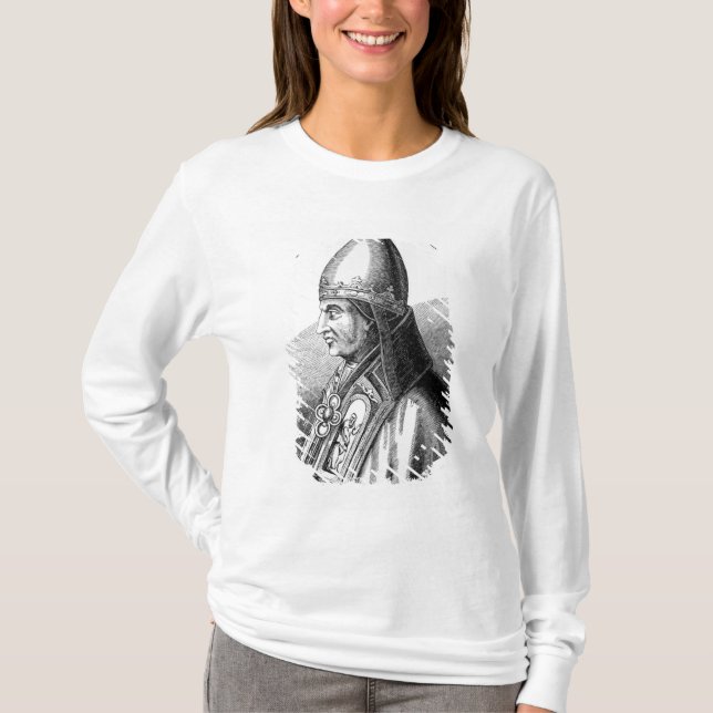 Camiseta Retrato de papa Gregorio IX (Anverso)