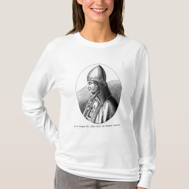 Camiseta Retrato de papa Gregorio IX (Anverso)