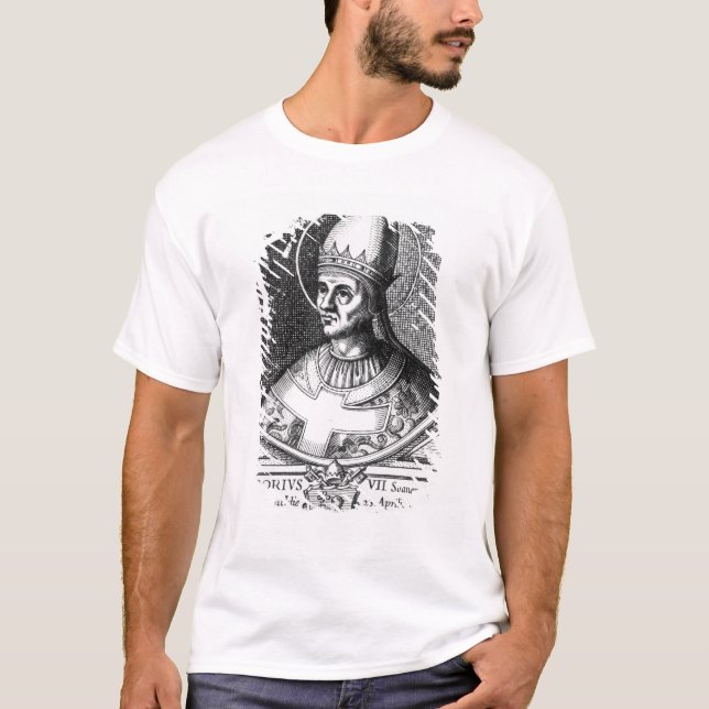 Camiseta Retrato de papa Gregorio VII (Anverso)