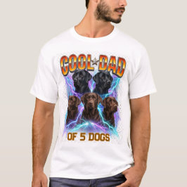Camiseta Retrato de Papá Perro Personalizado Número Diseño 