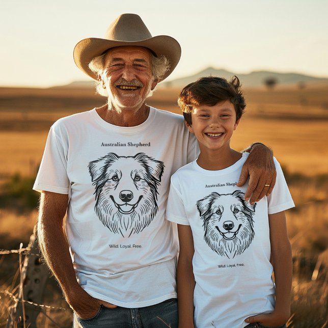 Camiseta Retrato de Pastor Australiano (Subido por el creador)