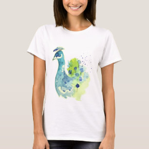 Camiseta Retrato de pavo real de bonito