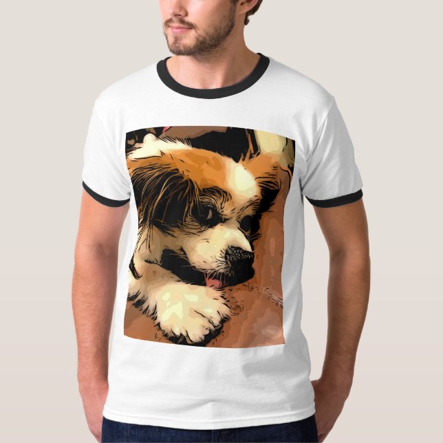Camiseta retrato de perro (Anverso)