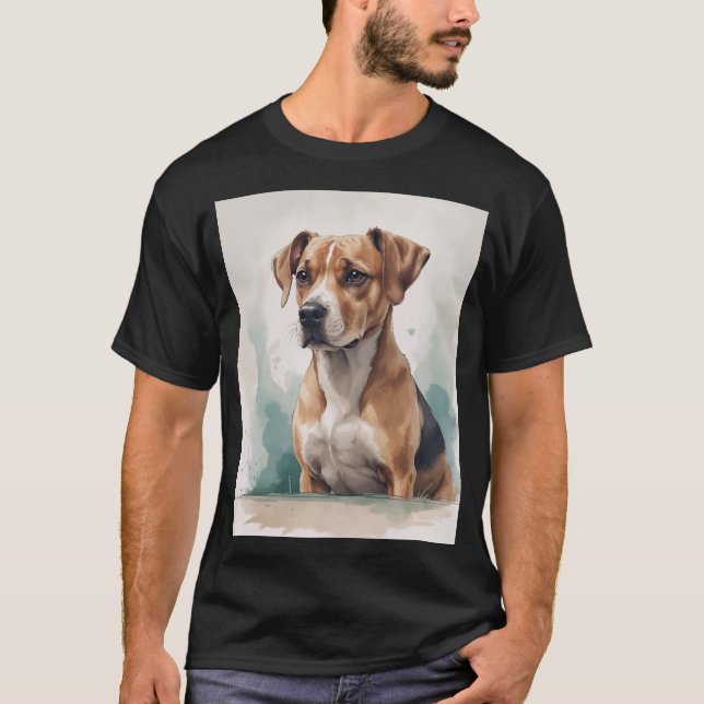 Camiseta Retrato de Perro Acuarela (Anverso)