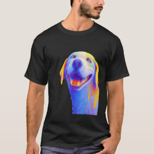 Camiseta Retrato de perro adormidera de color brillante Akb