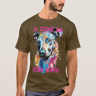 Camiseta Retrato de perro de graffiti Un perro es de por vi
