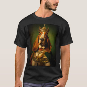 Camiseta Retrato de perro de perro de basset renacentista M