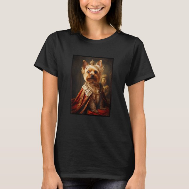 Camiseta Retrato de perro de Silky Terrier Renacimiento Fun (Anverso)