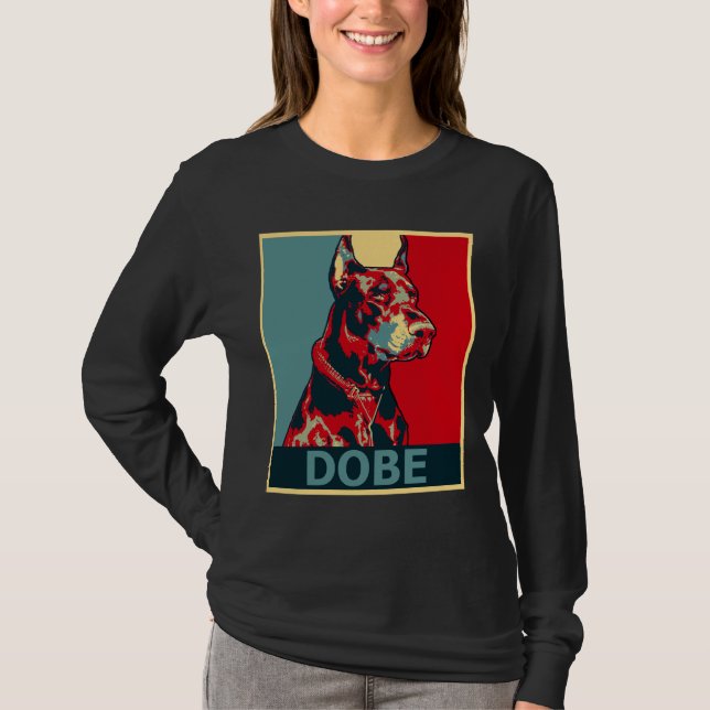 Camiseta Retrato de perro estético Doberman (Anverso)