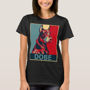Camiseta Retrato de perro estético Doberman estilo de esper