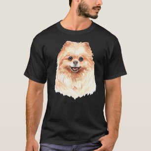 Camiseta Retrato de Perro Fluffy Pomeraniano