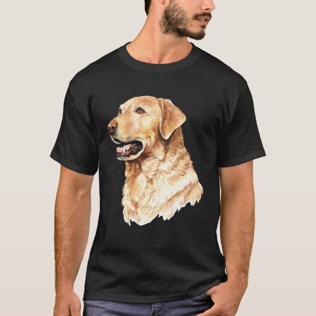 Camiseta Retrato de perro Labrador Retriever lindo Dueña Mo (Anverso)