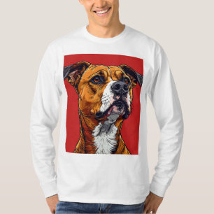 Camiseta retrato de perro Pitbull regalo para amantes de lo