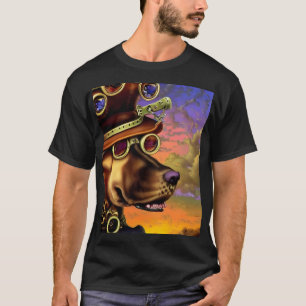 Camiseta Retrato de perro Steampunk  