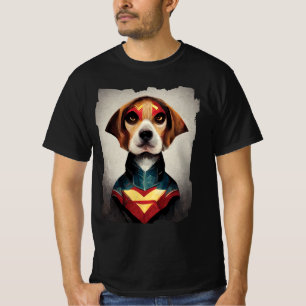Camiseta Retrato de perro superhéroe   Beagle