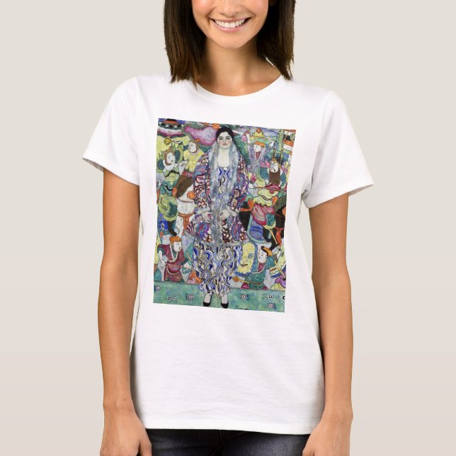 Camiseta Retrato de pintura de mujer por Gustav Klimt (Anverso)