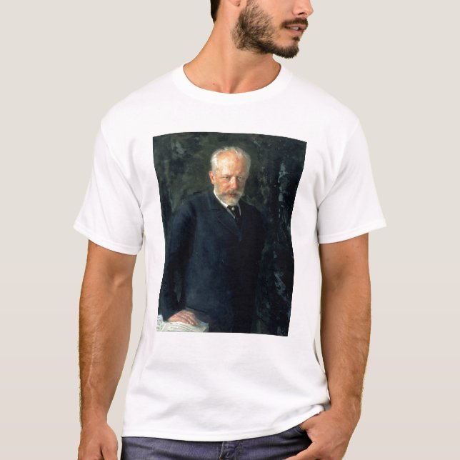 Camiseta Retrato de Piotr Ilyich Tchaikovsky (Anverso)