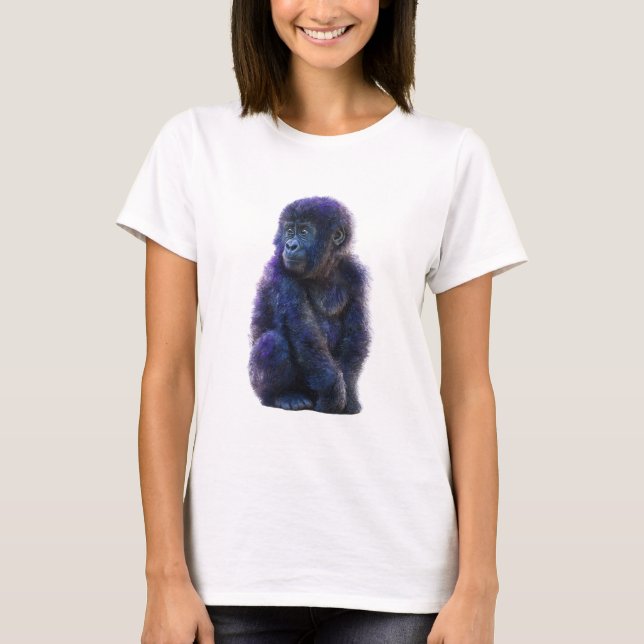 Camiseta Retrato de primate Deep Purple (Anverso)