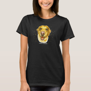 Camiseta Retrato de recuperador de labrador amarillo 4 Masc