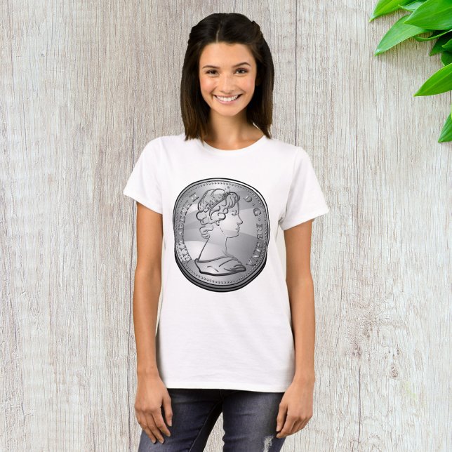 Camiseta Retrato de Reina en Moneda de Plata (Subido por el creador)