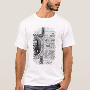 Camiseta Retrato de rey Charles I con los diagramas