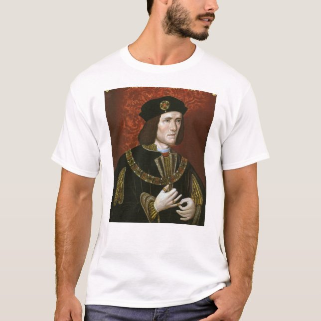 Camiseta Retrato de rey inglés Richard III (Anverso)