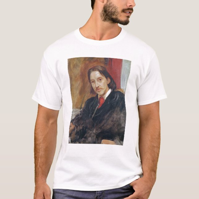 Camiseta Retrato de Robert Louis Stevenson 1886 (Anverso)