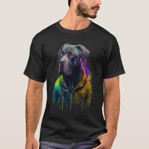 Camiseta Retrato de Rockstar mastiff italiano Cane Corso