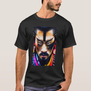 Camiseta Retrato de Samurai Artista Marcial Historia Japone