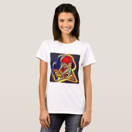 Camiseta Retrato de Shakespeare - arte moderno