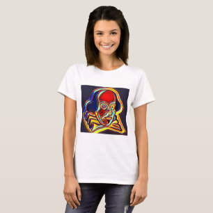 Camiseta Retrato de Shakespeare - arte moderno