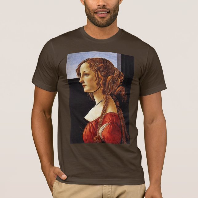 Camiseta Retrato de Simonetta Vespucci de Botticelli Sandr (Anverso)